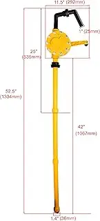 Amarine-made Plastic Polypropylene Hand Rotary Transfer Drum Barrel Pump