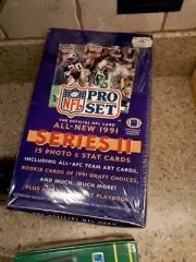 1991 NFL Pro Set Series 2 Factory Sealed Wax Box (36 Wax Packs)