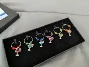 Deco Verre Wine Glass Charms Set of 6 Drink NEW France