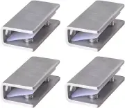 4Pcs Stainless Steel Glass Shelf Clip Clamp Bracket Support Adjustable 304 Stain