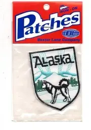 Alaska Alaskan Malamute Travel Souvenir Patch - Brand New - Vintage, Free Ship!!