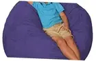 3 ft Memory Foam Bean Bag Chair, Purple Micro Suede