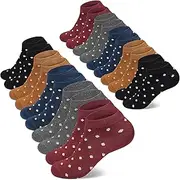 [Mowenti] I 10 Pairs I Women's Trainer Socks 35-38 39-42 Short Socks Sports Socks with Stripes and Dots