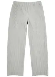 Homme Plissé Issey Miyake Pleated Straight-leg Trousers - Light Grey - 3 3