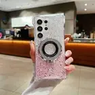 Glitter Magnetic Shockproof Case For Samsung Galaxy A55 A34 A15 A14 w/Ring Stand