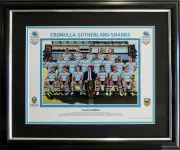 Cronulla Sharks 2016 NRL Premiers Full Team Framed Memorabilia