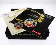 NWT Alex and Ani Snowman Man Charm Bangle Bracelet Shiny Yellow Gold SOLD OUT