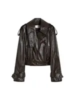 [Sportmax] Sportmax-Trench Corto Effetto Vernice - Runway - Caffe`-Donna 40 IT