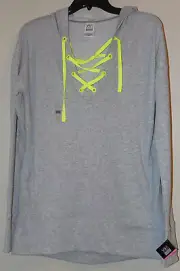 VICTORIA'S SECRET VSX SPORT GRAY HOODED SWEATSHIRT & JOGGER CAPRI PANT SET Sz.XS