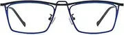 [FONEX] Colorful Pure Titanium Glasses Frame Men Retro Square Eyeglasses Vintage Optical Eyewear F85765