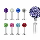 Internally Thread Labret Lip Stud Ear Piercing with Ferido Ball Surgical Steel