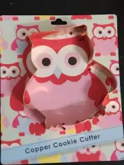 Lg COPPER OWL COOKIE CUTTER Robert Gordon Australia NEW 4¾"x4½" Recipe Included