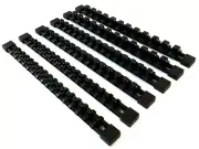 6 GOLIATH INDUSTRIAL MOUNTABLE SOCKET RAIL HOLDER ORGANIZER BLACK 1/4 3/8 1/2