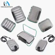 Maxcatch Waterproof Clear Lid Fly Fishing Box Micro-Slit/Easygrip Foam Insert
