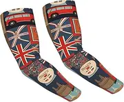[FHEDVBN] England Symbols Arm Sleeves Compression Arm Covers for Men Women Outdoor Sun Sleeves Cooling Sports Sleeve, Black