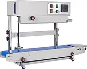 Heat Band Sealer Continuous Stainless Steel Plastic Bag Packing Vertical Counter Sealing Machine