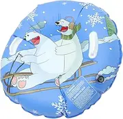 BESPORTBLE Winter Sledding Tube for Wear Resistant Snow Sled with Reinforced Handles Thickened Design for Smooth Sliding Winter Family Fun Activities
