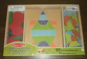 Melissa and Doug Wooden Pattern Blocks & Boards - NEW