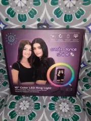 Dixie & Charli 10” Color Led Ring Light Table Stand Phone Holder Shutter Remote