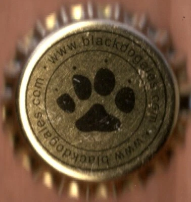 USA Plastic Lined Beer Crown Bottle Cap: Black Dog Brewing