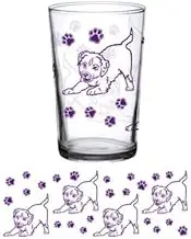 DOWN TO EARTH BASICS Cute Land Variety Drinking Glass Set – 4-Piece Collection (Ducky, Bunny, Puppy, Kitty, 7 oz) Custom Artwork