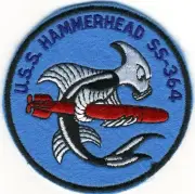 USS Hammerhead SS 364 - Hammerfish w/ Torpedo - BC Patch Cat No. c5176