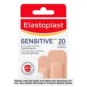 Elastoplast Sensitive Light Skin Tone Plasters 20 Pack