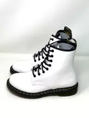Dr. Martens 1460 White Patent Leather Ankle Boots. Size: 9