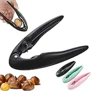 Chestnut Peeler Chestnut Cutter Tool and Scoring Nutcracker Clip Knife for Chestnuts Walnut and Nuts Dried Fruit Opener Roaster Scissors Essential Kitchen Tool (Black)