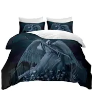 Dark Art Death on a Hold Angel of Death Stone Statue Quilt Cover