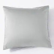 Luxton 100% 1000TC Cotton European Pillowcases 65x65cm Silver Grey Color Sateen Cotton Solid Plain Dark Blue Hotel Level European Pillowcase 1PC (65x65cm, Light Grey)