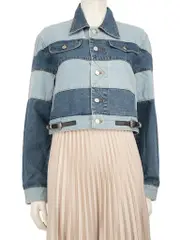 Blue Mahina Patchwork Denim Jacket