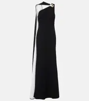 [Roland Mouret] Roland Mouret Asymmetric caped cady gown AU 4 black