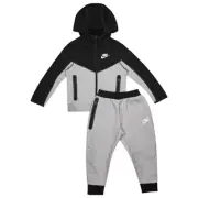 Youth Nike Tech Fleece Full Set Heather Gray/Black Hoodie & Joggers Size 6