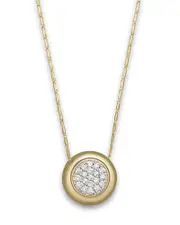 Diamond Pave Pendant Necklace in 14K Yellow Gold, 0.25 ct. t. w.