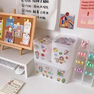 韓風ins風桌面網紅化妝品收納盒磨砂透明學生宿舍置物架整理盒女