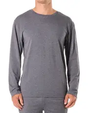 [Mitch Dowd] Soft Bamboo Long Sleeve Sleep Tee in Grey Marle