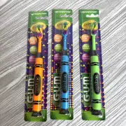 GUM Crayola Toothbrushes Suction Cup Base Ultra Soft Bristles lot 3