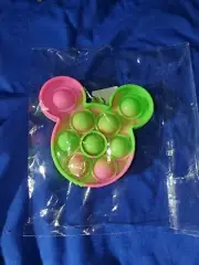 Mickey Mouse Ears Popper Fidget Keychain-(7 pop) multi color-new