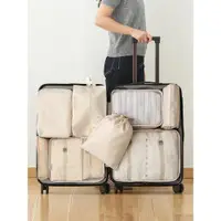在飛比找ETMall東森購物網優惠-旅行收納袋衣服內衣旅游袋子分裝整理多功能便攜衣物行李箱收納包