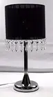Touch Crystal Chandelier Lamp Table Cafe Bedside Lamp Brass Base Black 42cmH