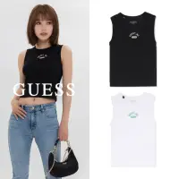 在飛比找momo購物網優惠-【GUESS】素色休閒百搭小LOGO背心(黑)