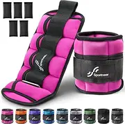 Adjustable Ankle Weights: Sportneer 1 Pair 0.9丨1.36丨1.8丨2.7丨3.18 kg Wrist Weights Arm Leg Weighted Ankle Weight for Indoor Outdoor Exercises Walking Jogging Women Men, 1.6 kg per Ankle, 3.18 kg per Pair