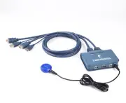 2 Port USB HDMI-compatible KVM Switch Control 2 Computers from a Single Console