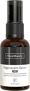 Facetheory Regenacalm Pro | With 3% Retinol Liposomes, Dill and Liquorice Extract | Reduces Wrinkles | Repairs Acne Scars | Lightens Skin Blemishes | Vegan & Cruelty-Free | Made in UK | 30ml (1.0 Fl Oz)