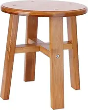 Multipurpose Small Stool, Lightweight Children Bench, Utility Kids Foot Stool for Home Living Room Bathroom Hallway (Small Round Bamboo Stool)
