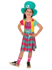 Mad Hatter Girls Classic Costume Child