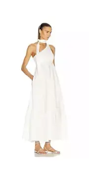 Zimmermann Juliette Tie Neck White Linen Maxi Dress Size 3 BRAND NEW WITH TAGS