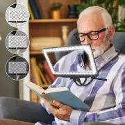 5X Large Hands Free Magnifying Glass with 43 Ultra-Bright LEDs Light for Readin