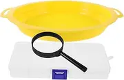 CAXUSD 1 Set Compact Gold Prospecting Pan Portable Sifting Tool with Fine Mesh for High Efficiency Gold Extraction Lightweight Dirt Sifter for Outdoor Mining Adventures